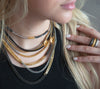 GABY RAY OPHELIA NECKLACE ELENA SILVER SIENNA GOLD CHAIN