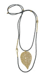 Fyllo - Gold plated Filigree Leaf Necklace