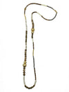 Mixed stone necklace - brown Rue
