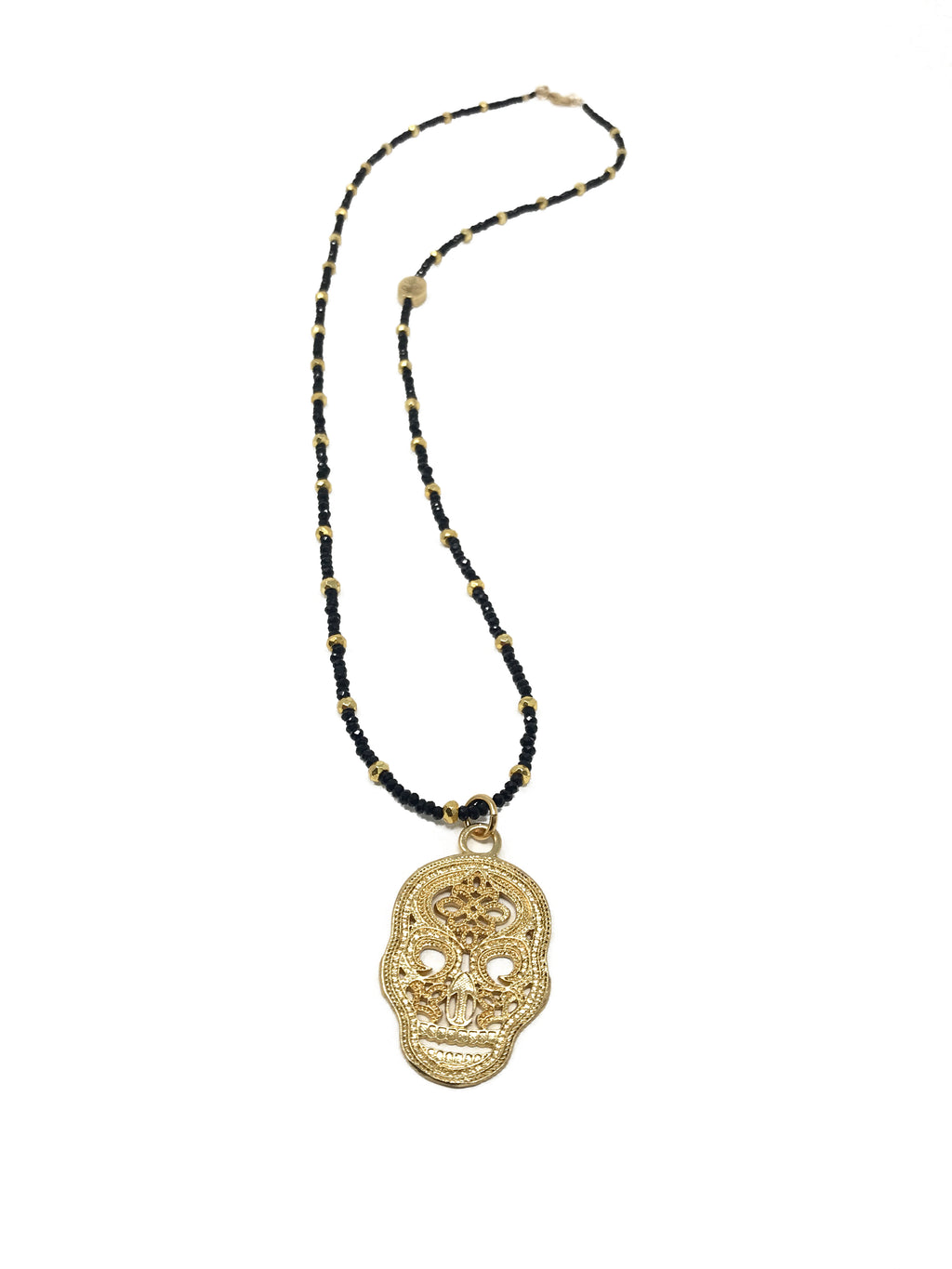 Frida Silver Skull Pendant Necklace