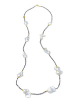 Silver stone Sophie necklace pearl