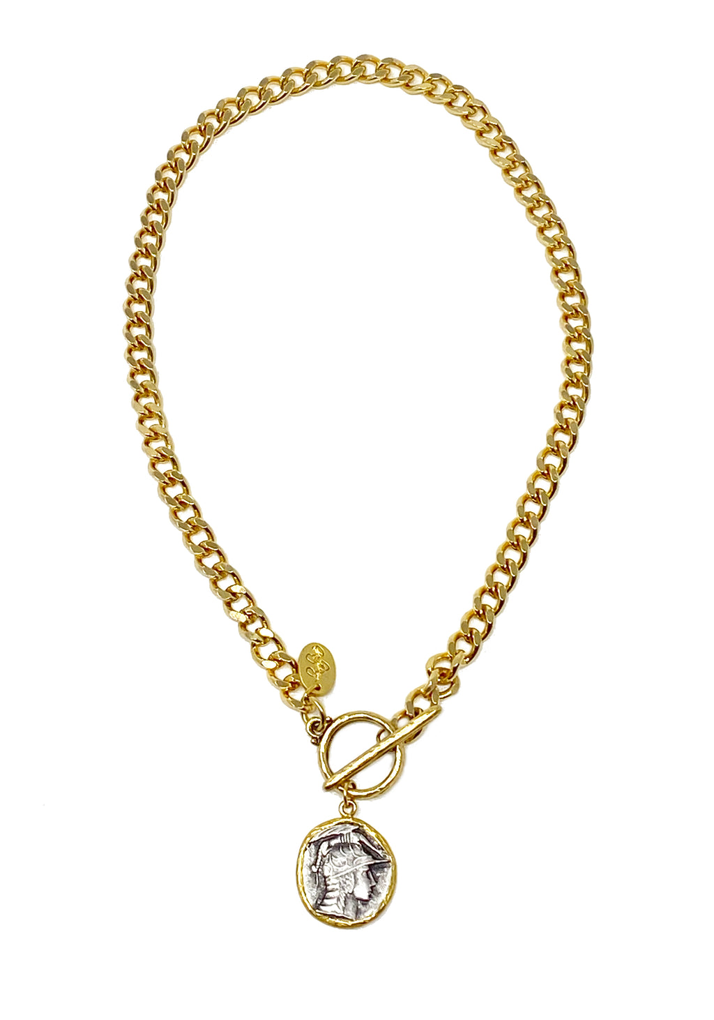 Gold Taylor chain necklace for women 15.5" long