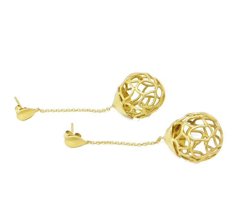 gold ball earrings