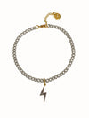 Camila SIlver Chain Gold plated lightning bolt pendat 