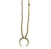 Gold plated crescent moon necklace