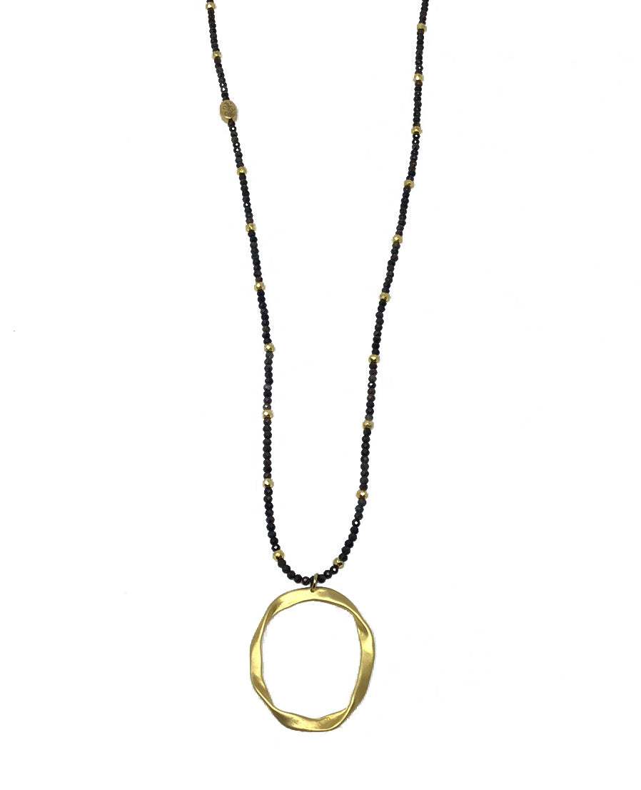 Jackie Circle Pendant Necklace