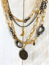 Black spinel stones beaded Necklace Mandy