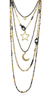 Short Trixie  necklace 15" long. Gold plated star pendant